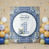 Child's Blueberry Berry First Birthday タペストリー