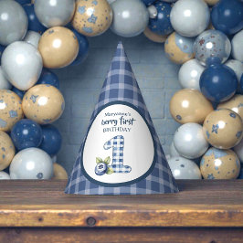 Child's Blueberry Berry First Birthday パーティーハット