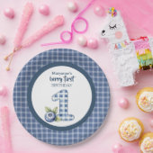 Child's Blueberry Berry First Birthday ペーパープレート (パーティー)