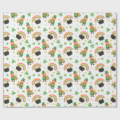 Child's Coloring Style Fun St Patrick's Day  ラッピングペーパー (フラット)