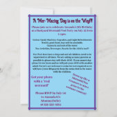 Child's Mermaid Birthday Double Sided Invitation 招待状 (裏面)