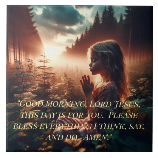 CHILD'S MORNING PRAYER TILE タイル (正面)