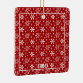 Child's Photo -格言Santa、Tree、Moose セラミックオーナメント (右)