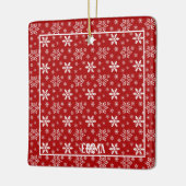 Child's Photo -格言Santa、Tree、Moose セラミックオーナメント (左)