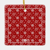 Child's Photo -格言Santa、Tree、Moose セラミックオーナメント (正面)