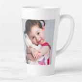 Child's Photo, Boyfriend, Spouse, Mom or Pet カフェラテマグ (右)