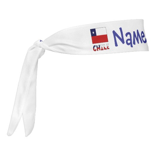 Chile Chilean Flag Blue Personalized タイヘッドバンド (回転270)