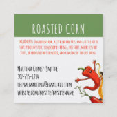 Chile chili peppers Mexican food salsa catering スクエア名刺 (裏面)