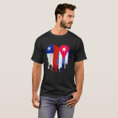 Chile Cuba Flag Heart Citizen Grown Patriot Countr Tシャツ (正面フル)