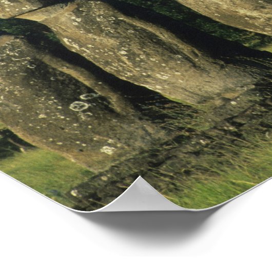 Chile, Easter Island, Rapa Nui, Ahu Akivi ポスター (角)