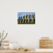 Chile, Easter Island, Rapa Nui, Ahu Akivi ポスター (キッチン)