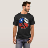 Chile Flag Baseball Hitter Chilean Baseball Softba Tシャツ (正面フル)