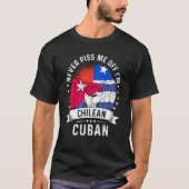 Chile Flag Cuba Grown  Humor Citizen Pride Tシャツ (正面)
