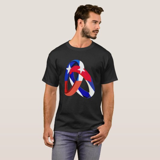 Chile Flag Cuba Grown Ring Marriage Wedding Tシャツ (正面フル)