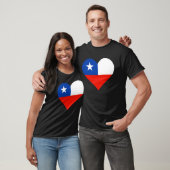 Chile Flag Heart Chile  Love Chile Tシャツ (ユニセックス)
