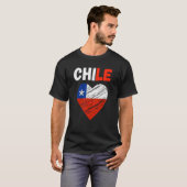 Chile Flag Holiday Chile Heart Chilean Flag Tシャツ (正面フル)