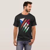 Chile Flag Mexico Grown Patriot Country Stripes Tシャツ (正面フル)