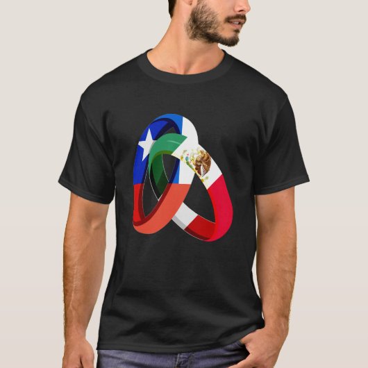 Chile Flag Mexico Grown Ring Marriage Wedding Tシャツ (正面)