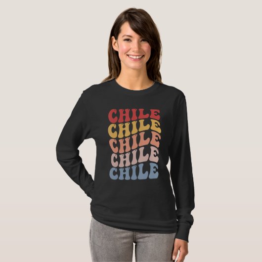 Chile Groovy Retro Chilean Tシャツ (正面フル)