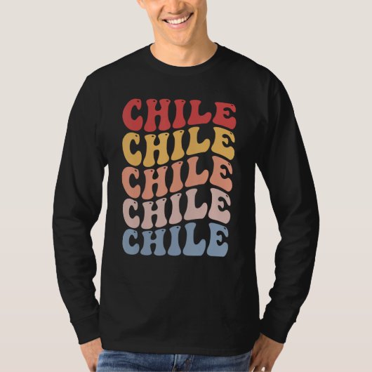 Chile Groovy Retro Chilean Tシャツ (正面)