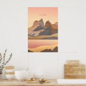Chile Minimal Travel Poster ポスター (キッチン)