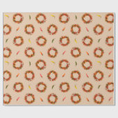 Chile Ristra Wreaths and Peppers All-Over Pattern  ラッピングペーパー (フラット)