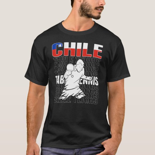 Chile Table Tennis   Support Chilean Ping Pong Tea Tシャツ (正面)