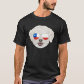 Chilean Flag Bichons Frise Dog Chile Pocket Tシャツ (正面)