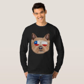 Chilean Flag Norwich Terrier Dog Chile Pocket Tシャツ (正面フル)