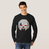 Chilean Flag Old English Sheepdog Dog Chile Pocket Tシャツ (正面フル)