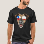 Chilean Flag Smooth Fox Terrier Dog Chile Pocket Tシャツ (正面)