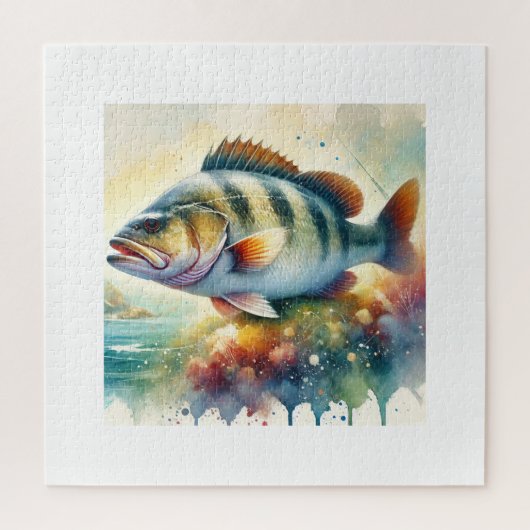 Chilean Sea Bass 210624AREF102 - Watercolor ジグソーパズル (縦)