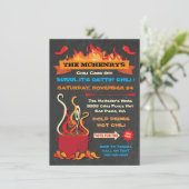 CHILI調理師オフChalkboardパーティーポスター 招待状 (スタンド正面)