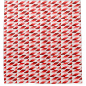 Chili赤数々の色シェード、幾何形状 シャワーカーテン (正面)