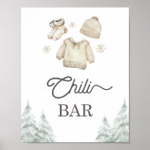 Chili Bar Food Winter Baby It's Cold Outside ポスター (正面)