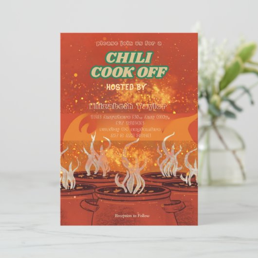 Chili Cook Off Party Invitation 招待状 (スタンド正面)