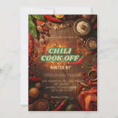 Chili Cook Off Party Invitation 招待状 (正面)