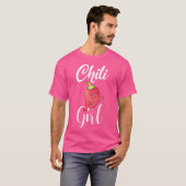 Chili Girl Funny Chilis Peppers Spicy Food Chili L Tシャツ (正面フル)