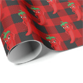 Chili Pepper Buffalo Plaid Pattern Black and Red  ラッピングペーパー (ロールコーナー)