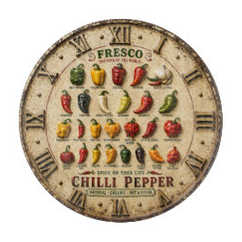 Chili Pepper Kitchen Rustic Farmhouse Chef Gift カッティングボード