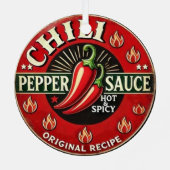 Chili Pepper Sauce Metal Wall design Sign メタルオーナメント (裏面)