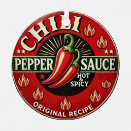 Chili Pepper Sauce Metal Wall design Sign メタルオーナメント