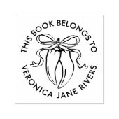 Chilies with Bow Spicy Belongs to Book Plate セルフインキングスタンプ (デザイン)