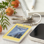 Chilkootのパス、アラスカの金炭坑作業員 キーホルダー (正面右)