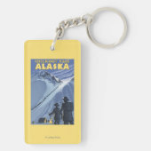 Chilkootのパス、アラスカの金炭坑作業員 キーホルダー (裏面)