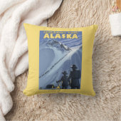 Chilkootのパス、アラスカの金炭坑作業員 クッション (ブランケット)