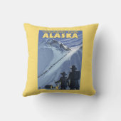 Chilkootのパス、アラスカの金炭坑作業員 クッション (裏面)