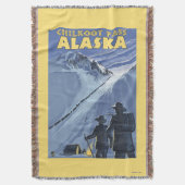 Chilkootのパス、アラスカの金炭坑作業員 スローブランケット (正面縦)