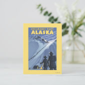 Chilkootのパス、アラスカの金炭坑作業員 ポストカード (スタンド正面)
