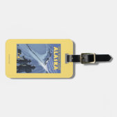 Chilkootのパス、アラスカの金炭坑作業員 ラゲッジタグ (正面横)